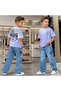 Boys' Festive - Summer Cotton T-Shirt - Sss Printed and Denim Cargo Set