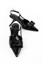 Otsu Women's Pointed Toe Ribbon Detailed Egg Heeled Shoes B4491 - 3