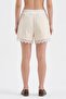 Women's Lace Detailed Lined Woven Fabric Design Shorts - 2