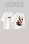 Mike Tyson 1 Design Back Printed Cotton White Oversize T-Shirt