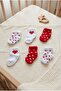 6'Li Antiallergic 100% Cotton Newborn Baby Socks - 2
