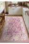 Sdt Red Flower Patterned Modern Woven Base Decorative Carpet Sdt904