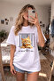 Cat Cat Printed Crew Neck White T-Shirt T-Shirt