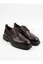 Italian Style Internal and External Natural Leather Antique Men's Shoes Brown T15222-03