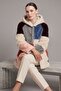 Multicolor Hooded Pocketed Unlined Women's Lamb Fur Coat - 2