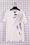 Women's Plus Size Lycra Leaf Glitter Printed Short Sleeve Mom T-Shirt Blouse - Ecru - 2