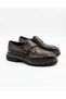 Italian Style Internal and External Natural Leather Antique Men's Shoes Brown T15224-03