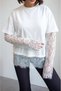 Lace Sleeve T-Shirt Stylish Women