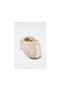 Pearl-Embellished Beige Mesh Embroidered and Beaded Detail Round Toe Luxury Stylish Orthopedic Lightweight Sole Women's Ballet Flats - 7