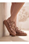 Women's Genuine Leather Sandals Tan Brick Color Comfortable Soft Sole Daily Summer Slippers