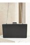 Black Color Satin Silver Detail Evening Dress Bag Evening Bag Engagement Wedding Bag Handbag - 5