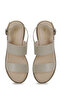 26S-384 Beige Women's Wedge Heel Sandals - 4