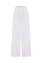White Linen Pleated Trousers - 6