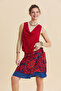Bohemian Blouse with Crossed Neckline and Open Back - 3