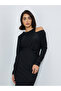 Black Cut-Out Detail Shimmer Look Blue Maxi Dress - 2