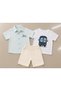 60504-26 Baby Boy 3-Piece Set Shirt T-Shirt Shorts Summer Casual Daily Use - 8