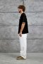 Men's T-Shirt Dp Bi̇si̇klet Yala Tri̇ko Black Oversize Knitwear Fabric Crew Neck - 4