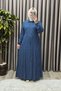 Women's Islamic Clothing Plus Size Polka Dot Shirt Dress - 8