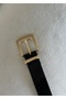 Classic Gold Buckle Belt (4.50 cm Buckle, 3.20 cm Leather Thickness) - 3
