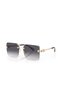 Uv400 Protection Square Gradient Women's Sunglasses Black Gold Color Plg-2125C1 - 4