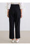 Black Elastic Waist Women's Trousers - 4