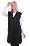 Women's Buttoned Pocketed V-Neck Casual Summer Combed Cotton Mother Long Vest