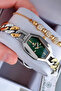 Premium Rectangular Women's Wristwatch Steel Band Japanese Mechanism Gift with Special Box Hmby2061C1 - 3