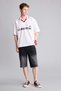 100% Cotton Loose Fit Polo Collar Slogan Printed Short Sleeve Polo T-Shirt G4274Ax26Sm - 2