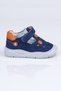 S.023 Genuine Leather First Step Sandals İ.B.-Denim-Orange - 25