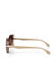 Women's Sunglasses with Uv400 Protection Beige Brown Silver Color Plg-2129C4 - 5
