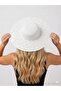 Handcrafted Pearl-Embellished Stoned Wide-Brimmed Straw Hat Luxury Design Summer Beach Premium Elegant Sunscreen Internally Adjustable Uv-Proof - 3