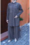 Double Pocket Patterned Cotton Linen Set - 5