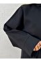 قميص تانيم بأكمام واسعة ومشبك أمامي - CI940 أسود - 2