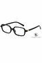 Women's Glasses Black Frame Transparent Glass Gold Detail Rectangular Uv400 Modern Sik Trend Model - 2