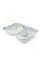 400 Pieces of Leak-Proof Transparent Plastic Cheese Containers with Lids – Rectangular Storage Container - 2