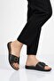 Black Women's Flat Slippers