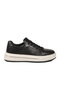 Black White Genuine Leather Men's Casual Shoes - 2