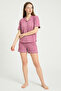 Clara Dreams Women's Pajama Set with Bamboo Buttons and Short Sleeves - 4