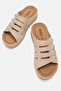 Women's Stoned 4-Strap Slippers Beige - 3
