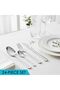 Evren 24-Piece Cutlery Set - Sleek Silver Stainless Steel Flatware - 4
