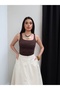 Linen Midi Skirt with Pockets - 4