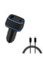 118 W Car Charger with 100 W Type-C Cable, Black