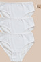 Girl's Panties Slip Lace Detailed White 3 Pieces - 3