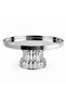 Classic Footed Stainless Steel Cake Stand –Cake & Pastry Display – 26 × 16 cm