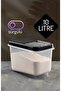حاوية تخزين البقوليات سعة 10 لتر من Multibox - حاوية تخزين الطعام مع غطاء منزلق حاوية دقيق أنثراسايت