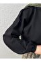 Salkım Side-Tie Strawberry Shirt-Na848 Black - 2