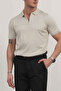 Men's Basic Zippered Polo Collar T-Shirt - 3