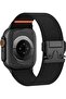 Elastic Nylon Band Apple Watch Ultra 49mm Sport Strap Adjustable Buckle 42,44,45,46mm, Black