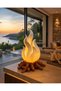 Campfire Design Decorative Table Lamp, Ambiance Night Light, Luxury Living Room Bedroom Decor - 3