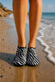 Zebra Pattern Women's Sea Shoes – Lightweight, Non-Slip, Quick-Drying Aqua Shoes - 3